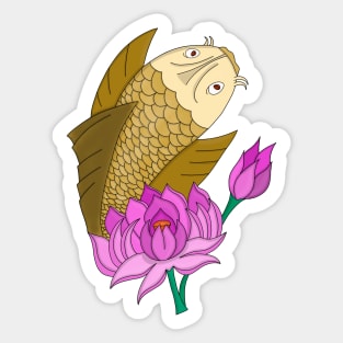 Flowering Carp Sticker